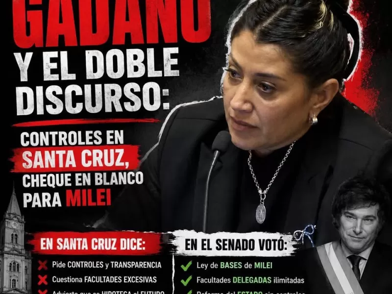 GADANO Y EL DOBLE DISCURSO: CONTROLES EN SANTA CRUZ, CHEQUE EN BLANCO PARA MILEI