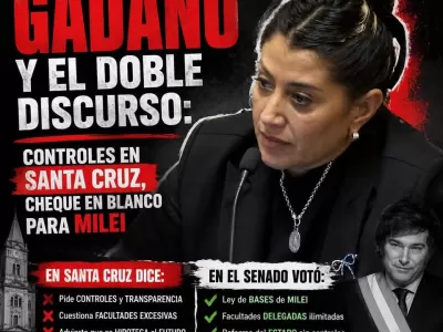 GADANO Y EL DOBLE DISCURSO: CONTROLES EN SANTA CRUZ, CHEQUE EN BLANCO PARA MILEI