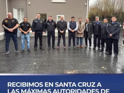 RECIBIMOS EN SANTA CRUZ A LAS M&Aacute;XIMAS AUTORIDADES DE SEGURIDAD DE LA PATAGONIA
